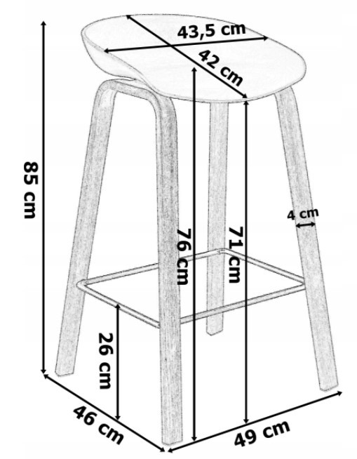 Стул барный Homart BC-007W Белый (9300) - фото 7 Стул барный Homart BC-007W Белый (9300) - фото 7