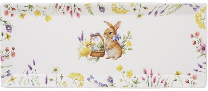Набор прямоугольных тарелок Easter Melody 6 шт.35х15 см Кролик