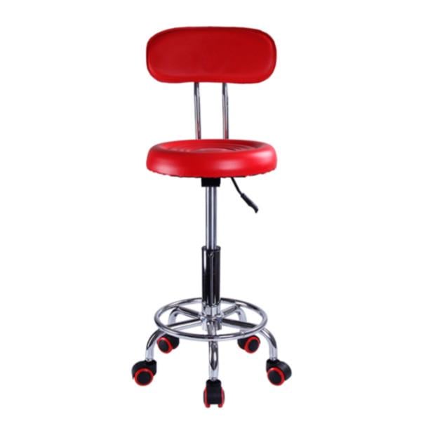 Стілець для майстра зі спинкою Червоний