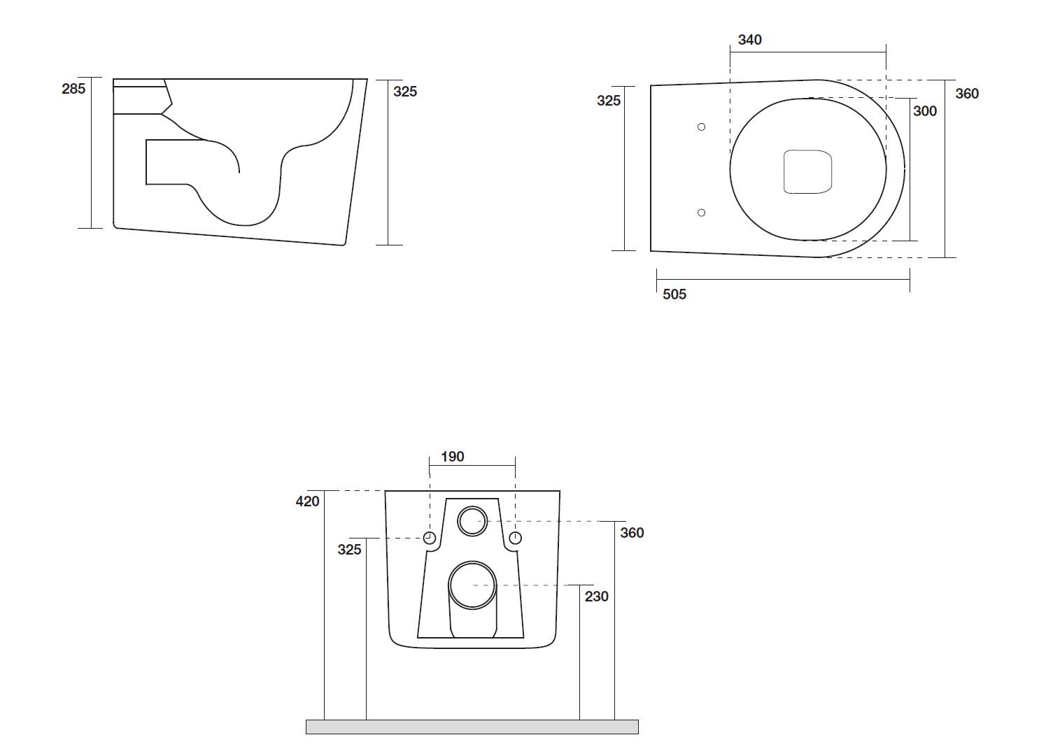 Унитаз подвесной AXA DP 8401001 безободковый без сиденья (113060) - фото 2 Унитаз подвесной AXA DP 8401001 безободковый без сиденья (113060) - фото 2