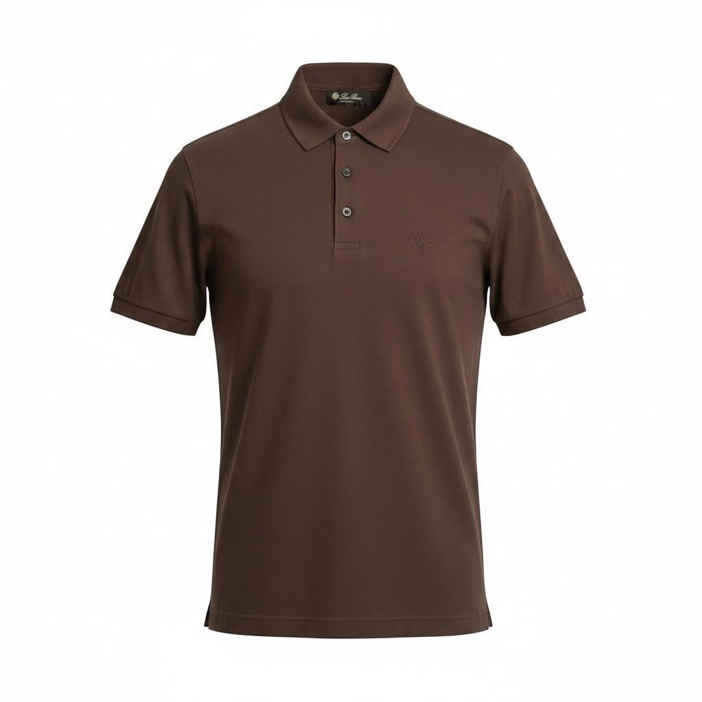 Футболка мужская поло в стиле Loro Piana Brentwood Polo Shirt L Коричневый (LP13002.2L)
