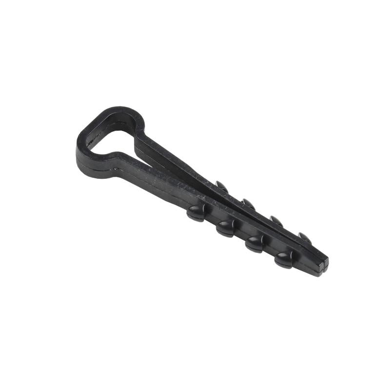 Дюбель-хомут УЕК 8х5 мм для плоского дроту поліамід 100 шт. Чорний (UHH36-5-8-100)