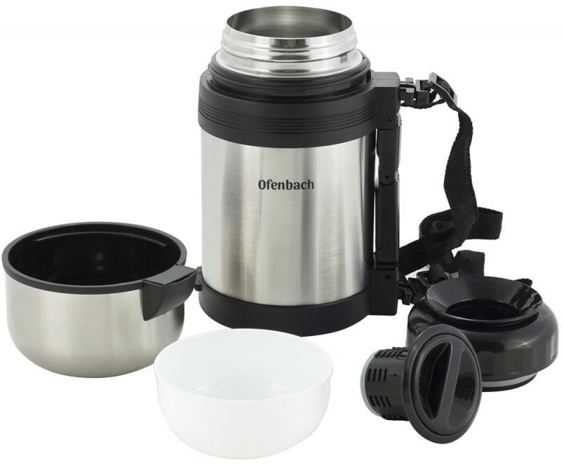 Термос Ofenbach из нержавеющей стали с ремешком 800 мл - фото 1