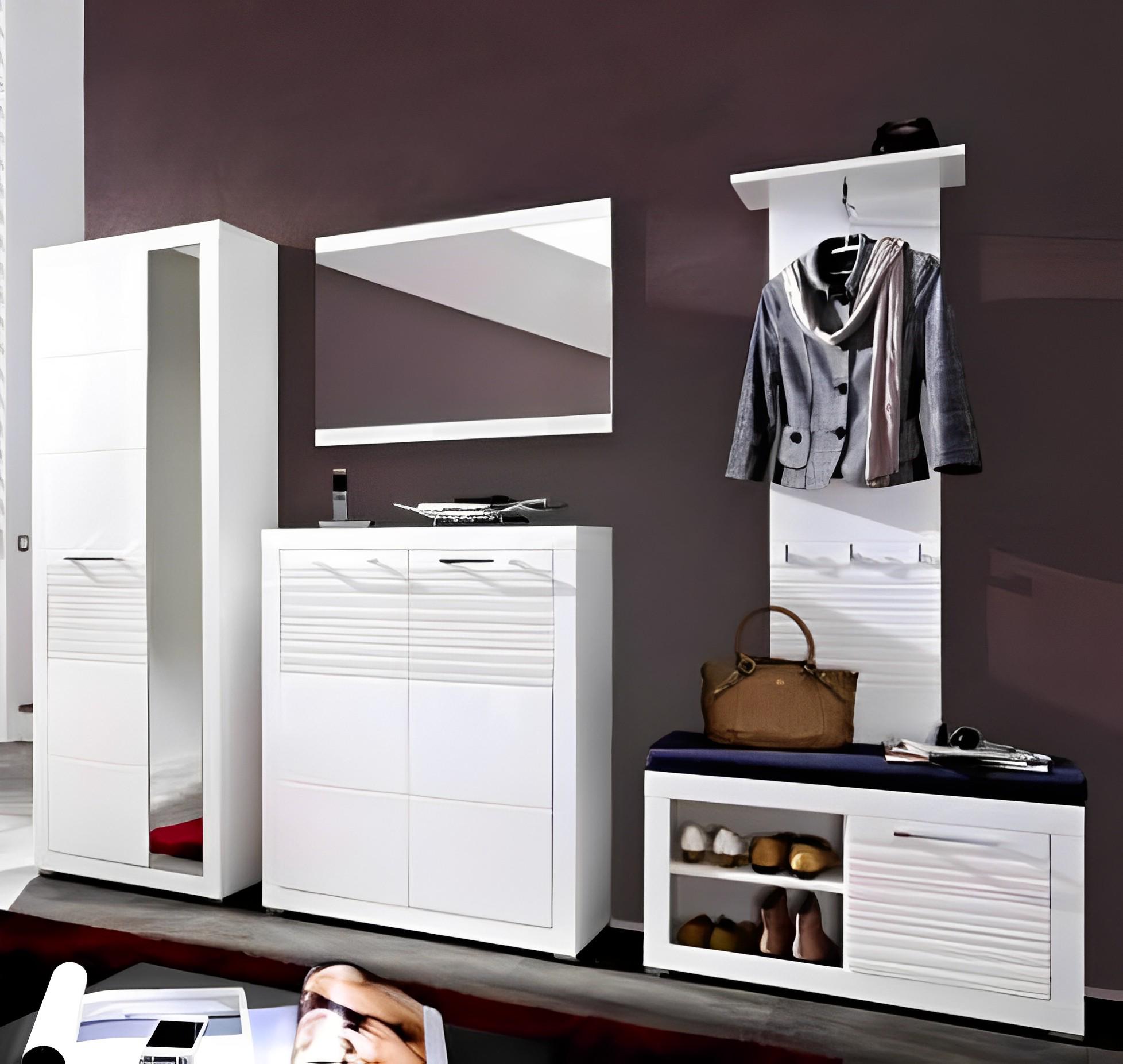 Передпокій комплект Gerbor Holding Флеймс 1 Німфея альба/Білий