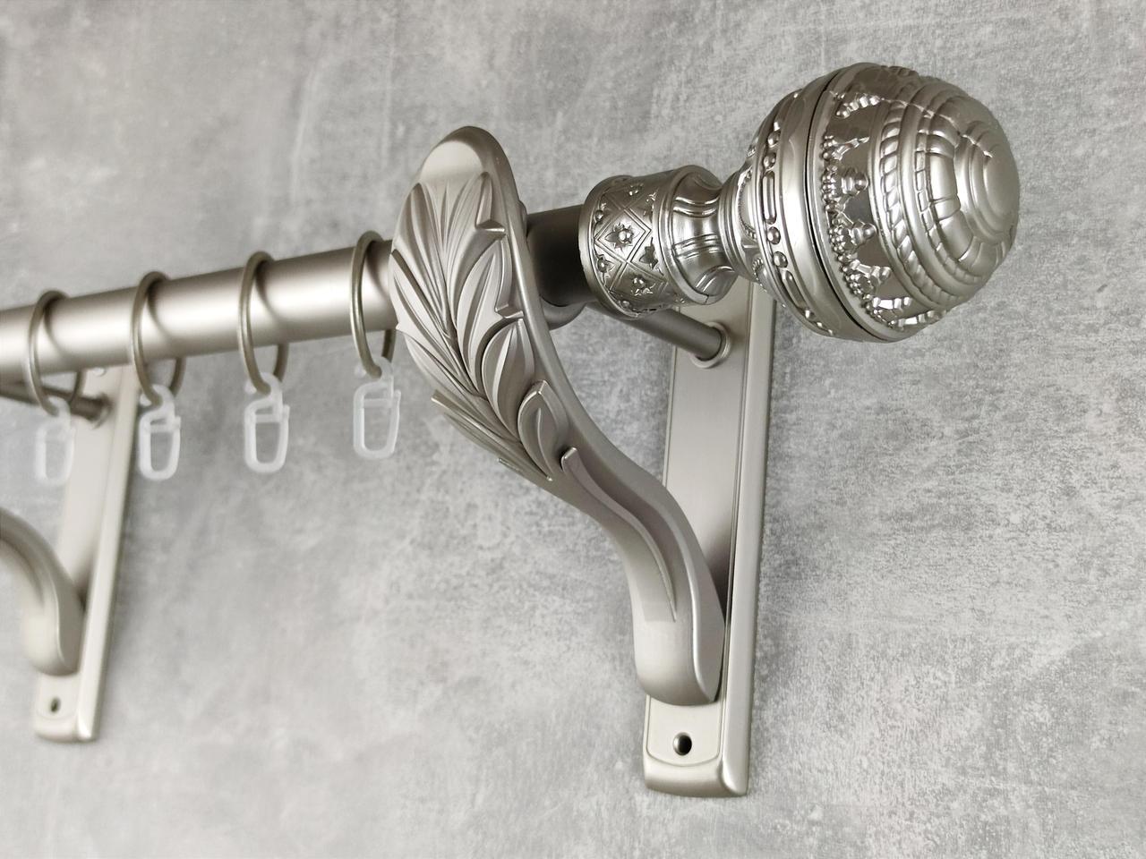 Карниз MStyle металлический для штор однорядный Арабеска 25 мм гладкий 200 см Сатин (5011390)