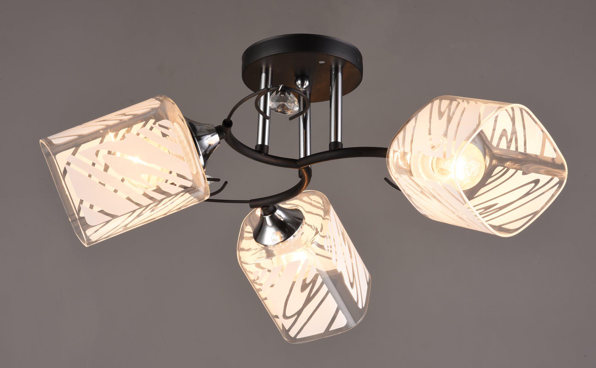 Люстра декоративная Sirius B C1032/3 BK+CH