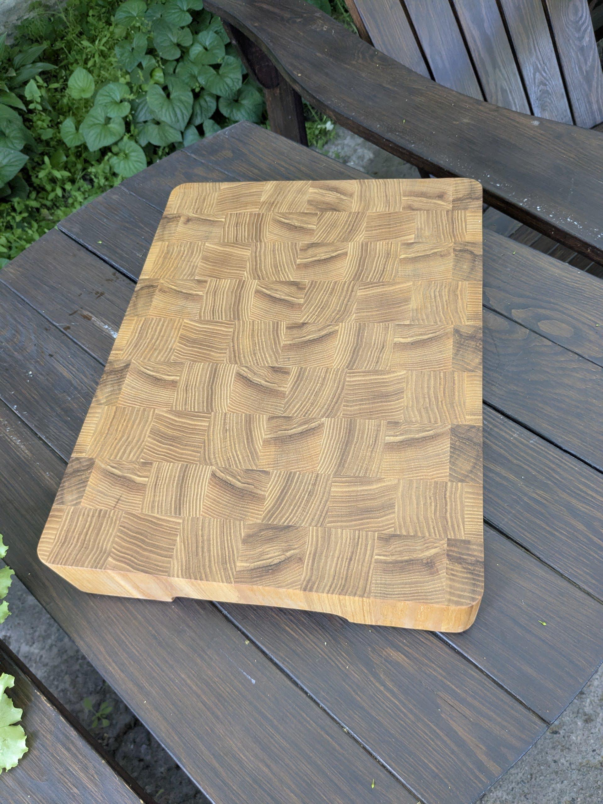 Дошка кухонна торцева для нарізання з гастроємністю з бічними ручками та силіконовими ніжками 400х300х60 мм (BR-002) - фото 13 Дошка кухонна торцева для нарізання з гастроємністю з бічними ручками та силіконовими ніжками 400х300х60 мм (BR-002) - фото 13