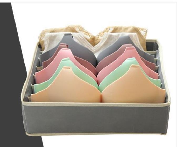 Органайзер для бюстгальтерів на 7 відділень 32х32х10 см Сірий (2526086585) - фото 2