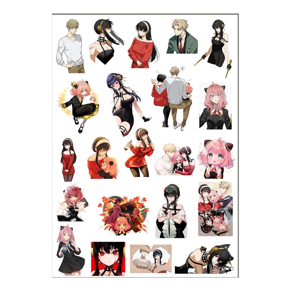 Стикеры наклейки аниме Семья шпиона А3 лист (stik_192)