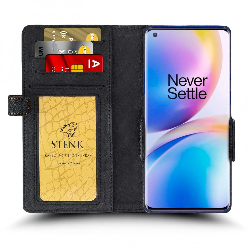 Чехол книжка Stenk Wallet для OnePlus 8 Pro Черный (68886)