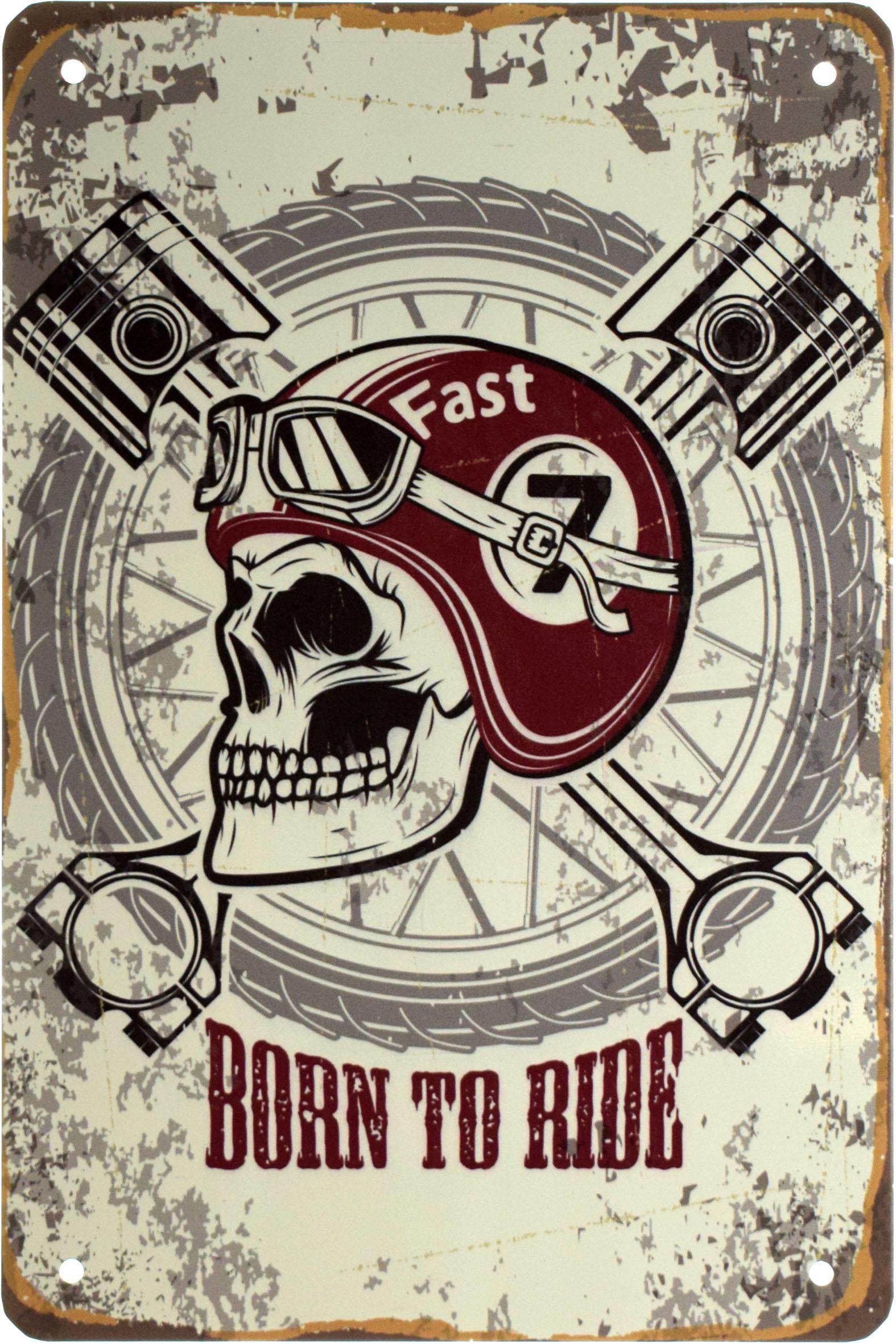 Табличка металева Народжений Їздити/Born To Ride Fast 20x30 см