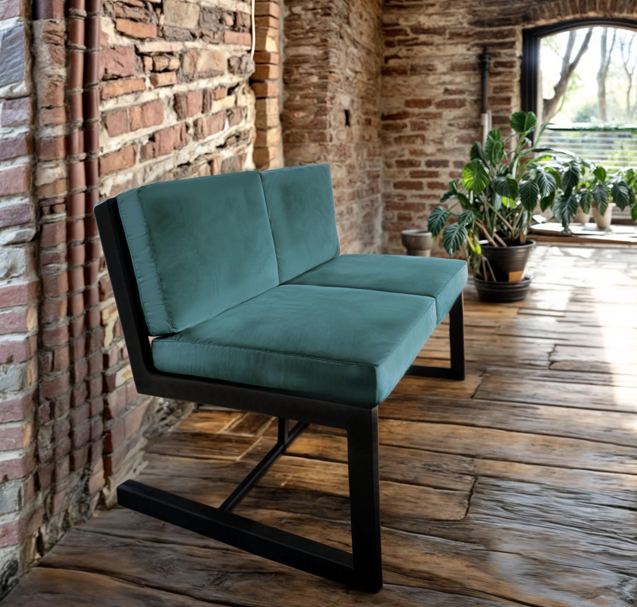 Диван металевий Tobi Sho Флекс DV6 з подушками 750х1560х700 мм велюр 13/Морська хвиля (DV069081) - фото 1 Диван металевий Tobi Sho Флекс DV6 з подушками 750х1560х700 мм велюр 13/Морська хвиля (DV069081) - фото 1