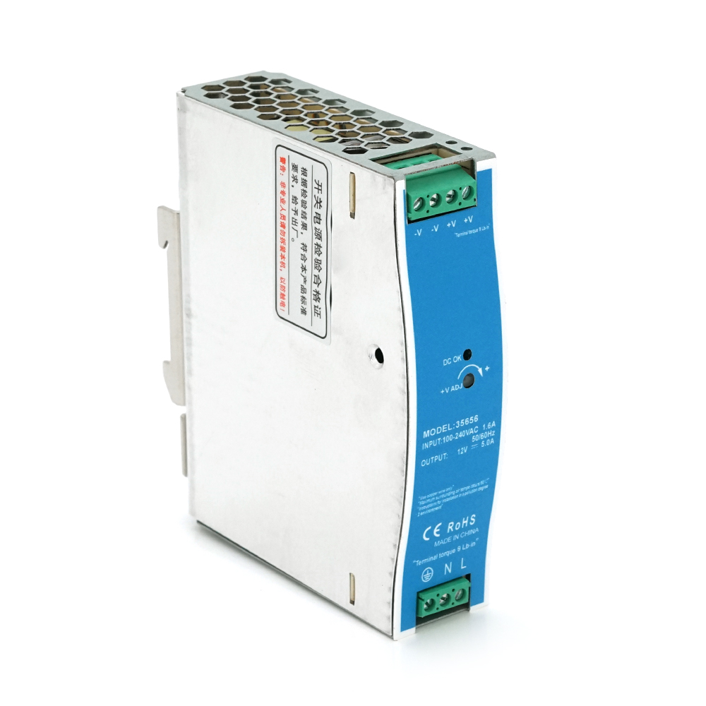 Источник питания Ritar RT-60-12 на Din-рейку для электрики 60 Вт 12 В 5 А (35656)