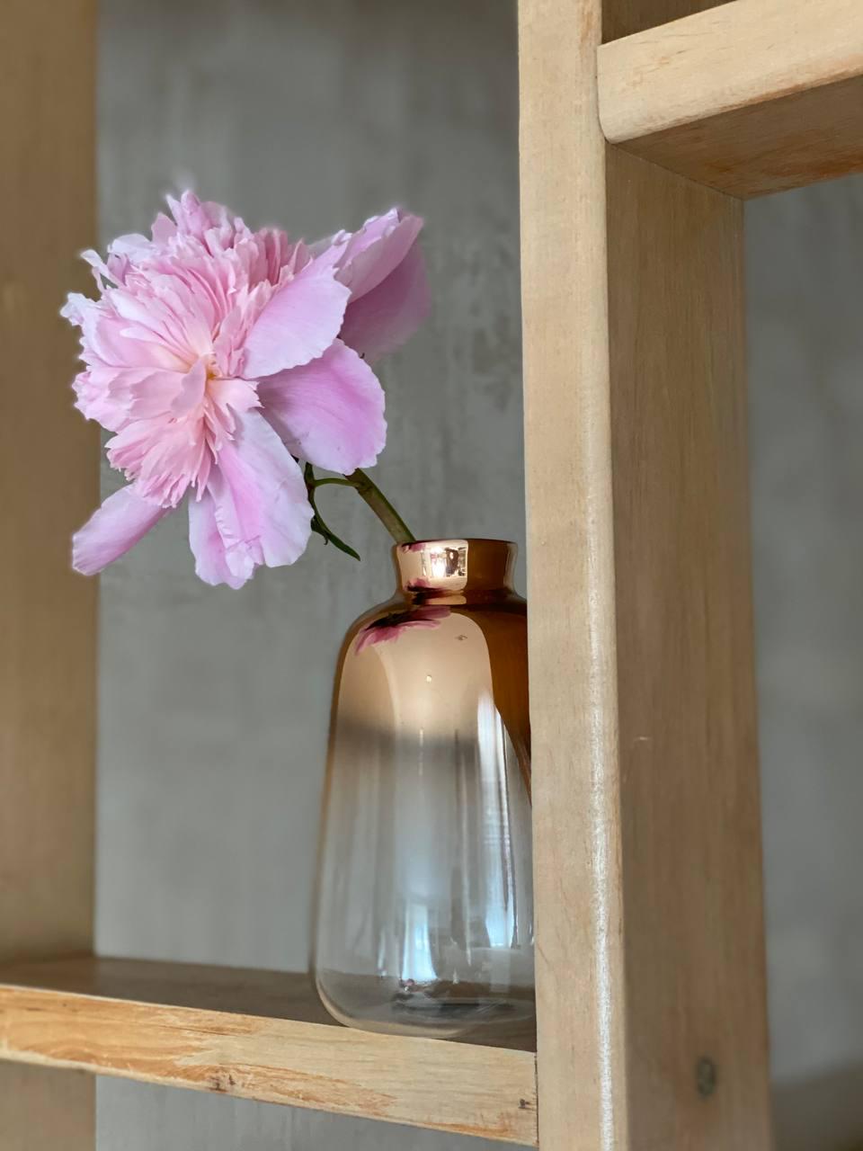 Ваза с золотым напылением стеклянная (AWN-00436)