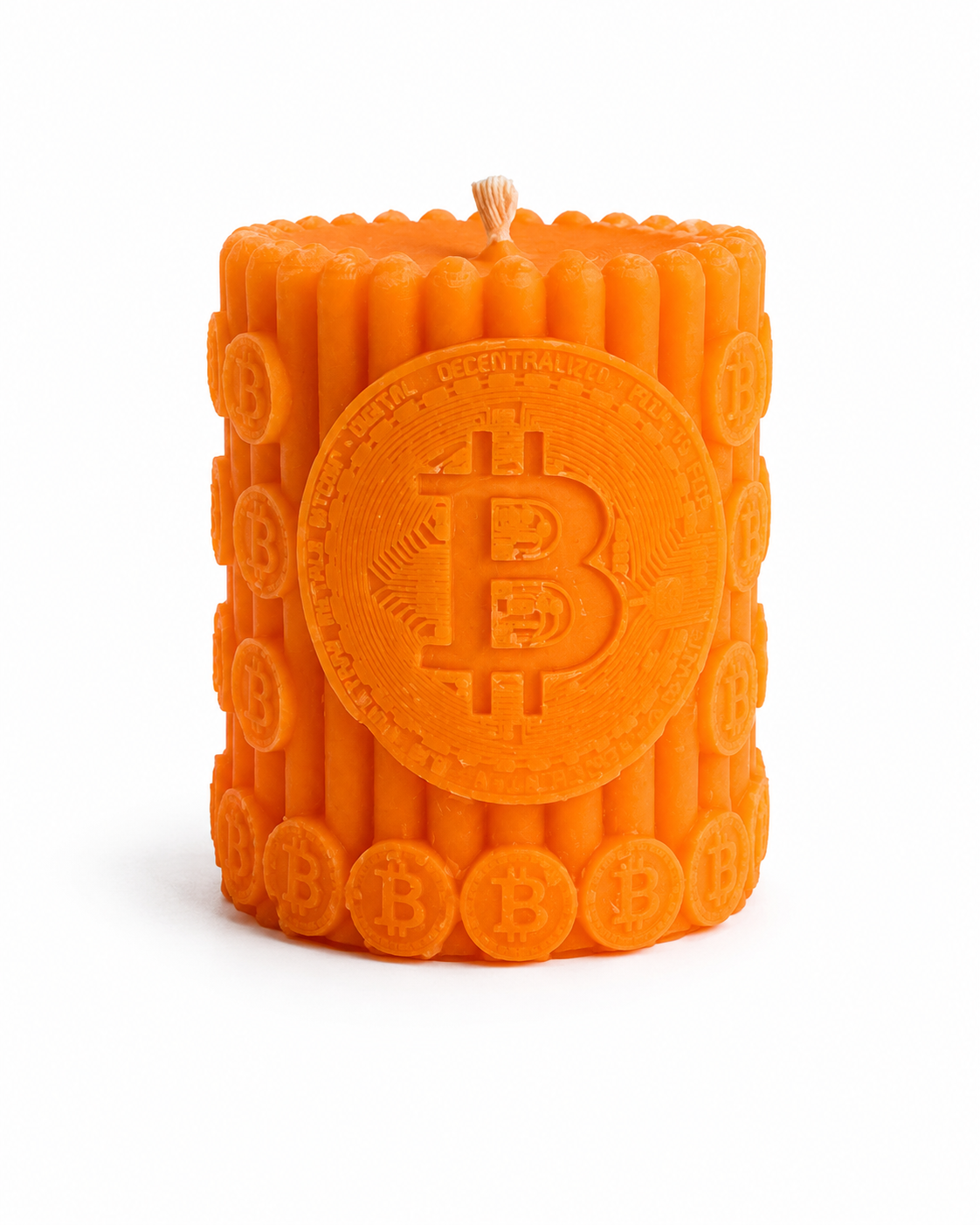 Аромасвеча Bitcoin из натурального соевого воска аромат Цитрус (00010)