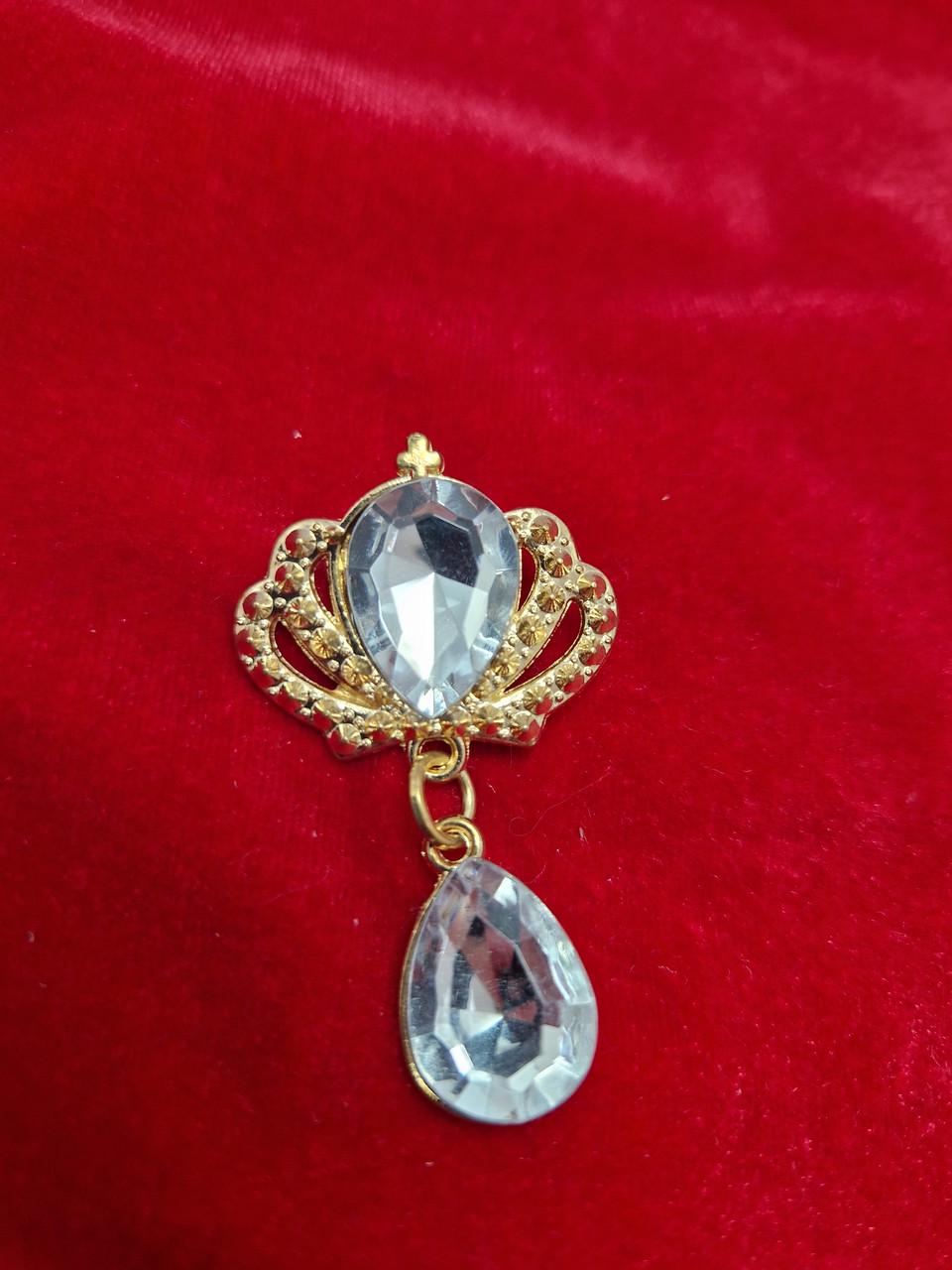 Брошь Корона с камнями Золотистый (2025659398) Брошь Корона с камнями Золотистый (2025659398)