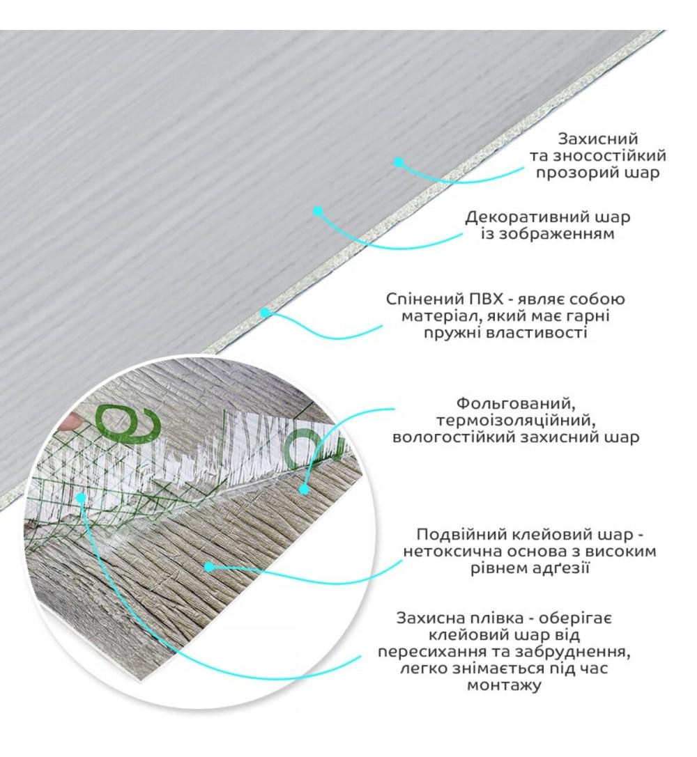 Плитка самоклеящаяся виниловая в рулоне 3000х600х2 мм 1 шт. (СВП-2048) - фото 2 Плитка самоклеящаяся виниловая в рулоне 3000х600х2 мм 1 шт. (СВП-2048) - фото 2