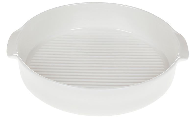 Форма для выпечки Ainsley фарфоровая круглая 20,9х18,8х4 см с ручками Белый (BD-988-229)