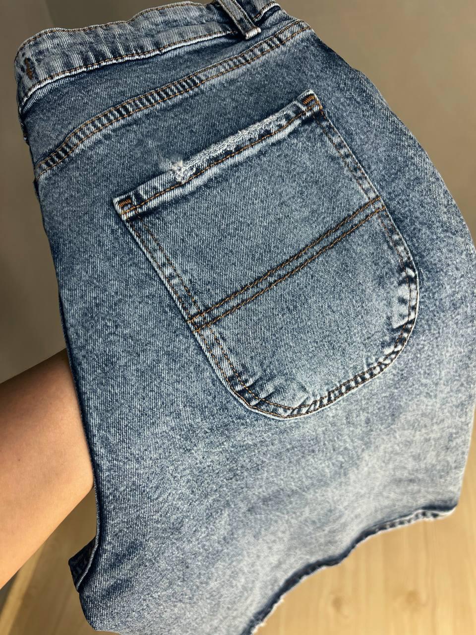 Шорты женские джинсовые Its Basic 544-30 бермуды стрейч рваные снизу р. 31 Синий (2197) - фото 2