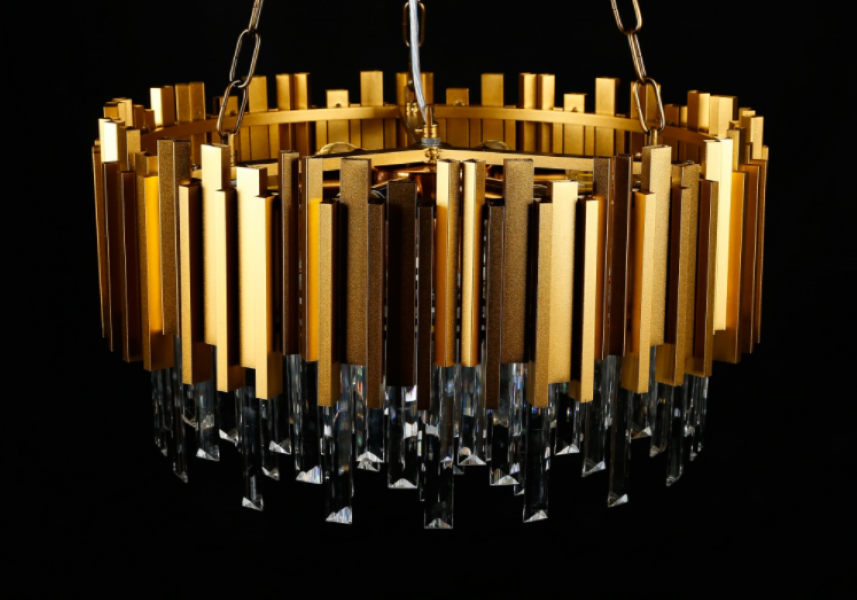 Хрустальная люстра L77557/9 GAB Белый/Бронза (AN000266)