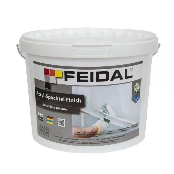 Шпаклівка Feidal Acryl-Spachtel Finish для внутрішніх робіт акрилова база А 16 кг Білий (1816723481)