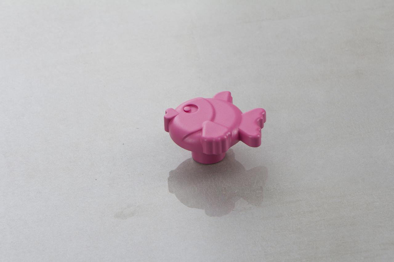 Мебельная ручка Poliplast Рыбка РП-27 Розовый матовый (16181)