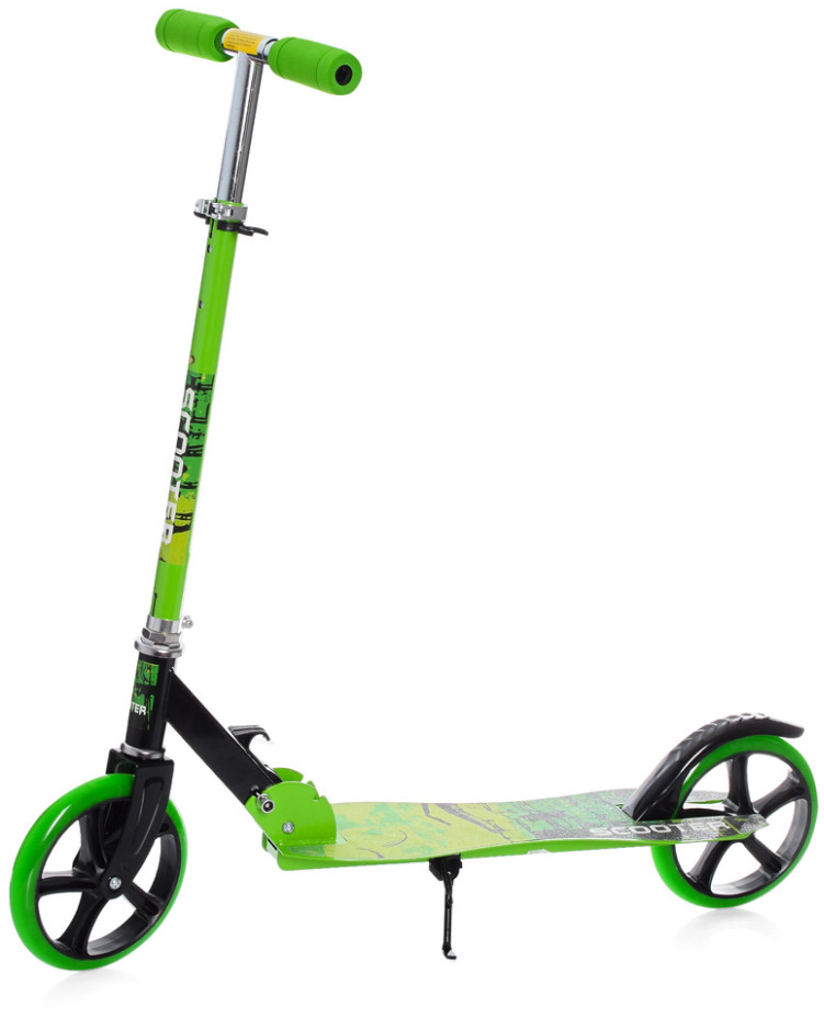Самокат детский iTrike двухколесный/складной с полиуретановыми колесами Зеленый (DS-171-S-289)