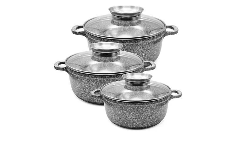 Набір казанів UNIQUE Мatrix UN-5511 3 предмета круглі 13098 (IR003981)