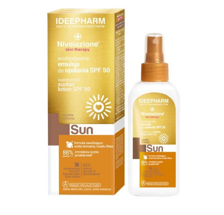 Лосьйон для засмаги Водостійкий SPF 50 Nivelazione Skin Therapy Sun Farmona 150 мл (5902082210658)