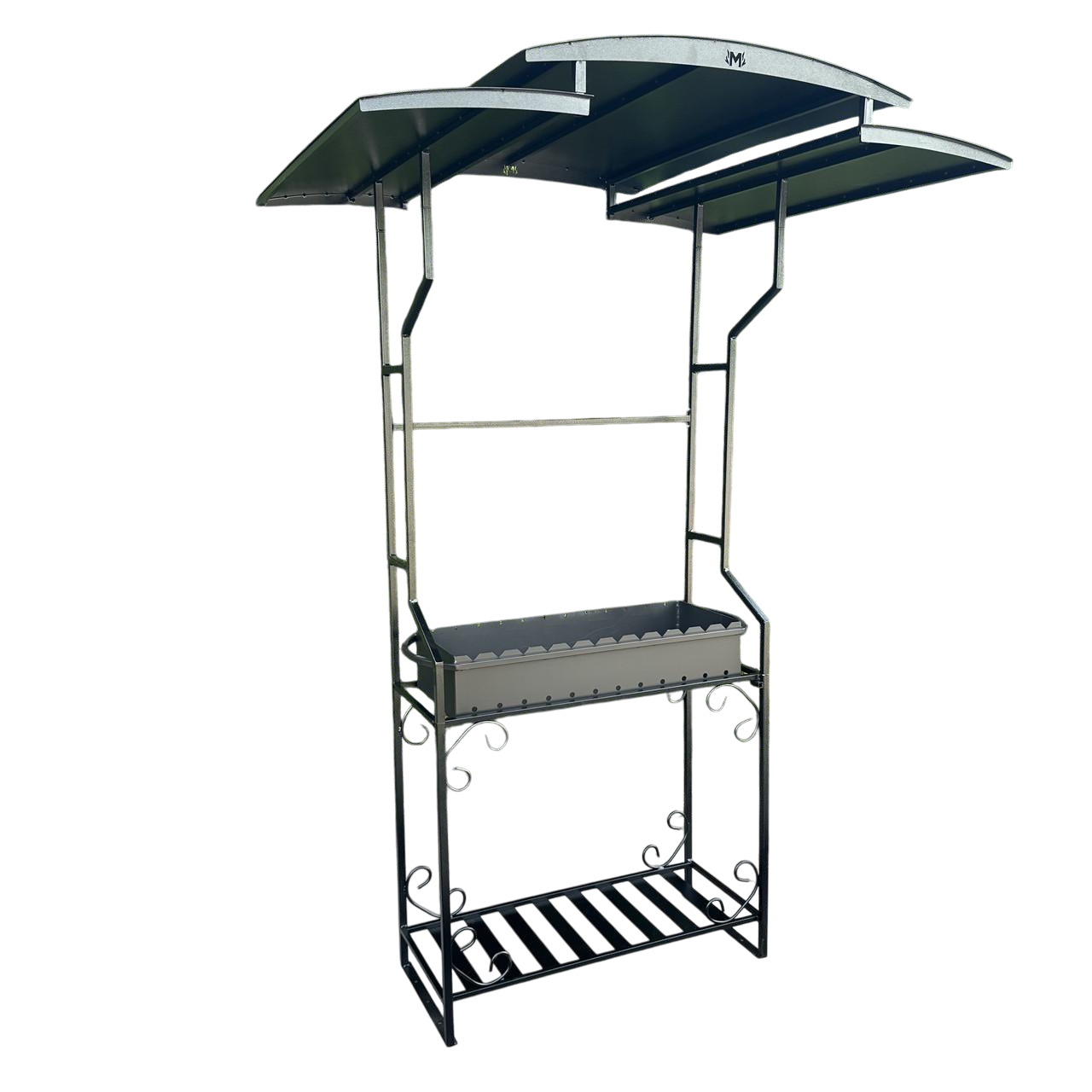 Мангал Metalzavod Зевс на 12 шампурів 3 мм з дахом 134х115х221,4 см (MD12-3-DAH)