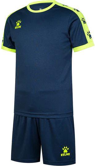 Комплект футбольной формы Kelme COLLEGE 3883033.9440 детский 160 см Темно-синий/Салатовый