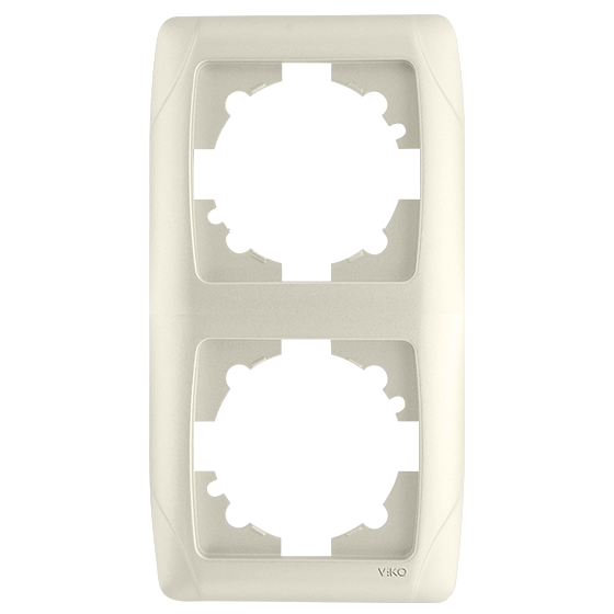 Рамка для розетки Viko Carmen 2-на вертикальная Кремовый (90572002)