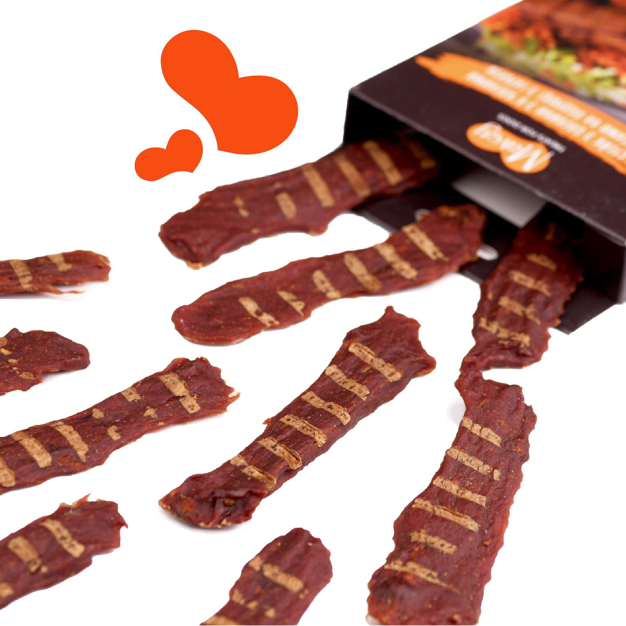 Ласощі для собак від 3 місяців Mavsy Refined jerky BBQ VENISON STEAK WITH SUN-DRIED TOMATOES ON A BED OF PUMPKIN 100 г - фото 3 Ласощі для собак від 3 місяців Mavsy Refined jerky BBQ VENISON STEAK WITH SUN-DRIED TOMATOES ON A BED OF PUMPKIN 100 г - фото 3