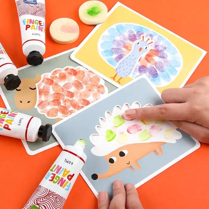 Краски пальчиковые для детей Mobee 6 цветов - фото 3