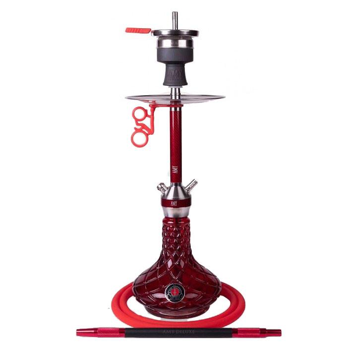 Кальян Amy Deluxe SS 32.02 S Carbinica Hybrid на 1 персону 65 см Красный (1288974838)