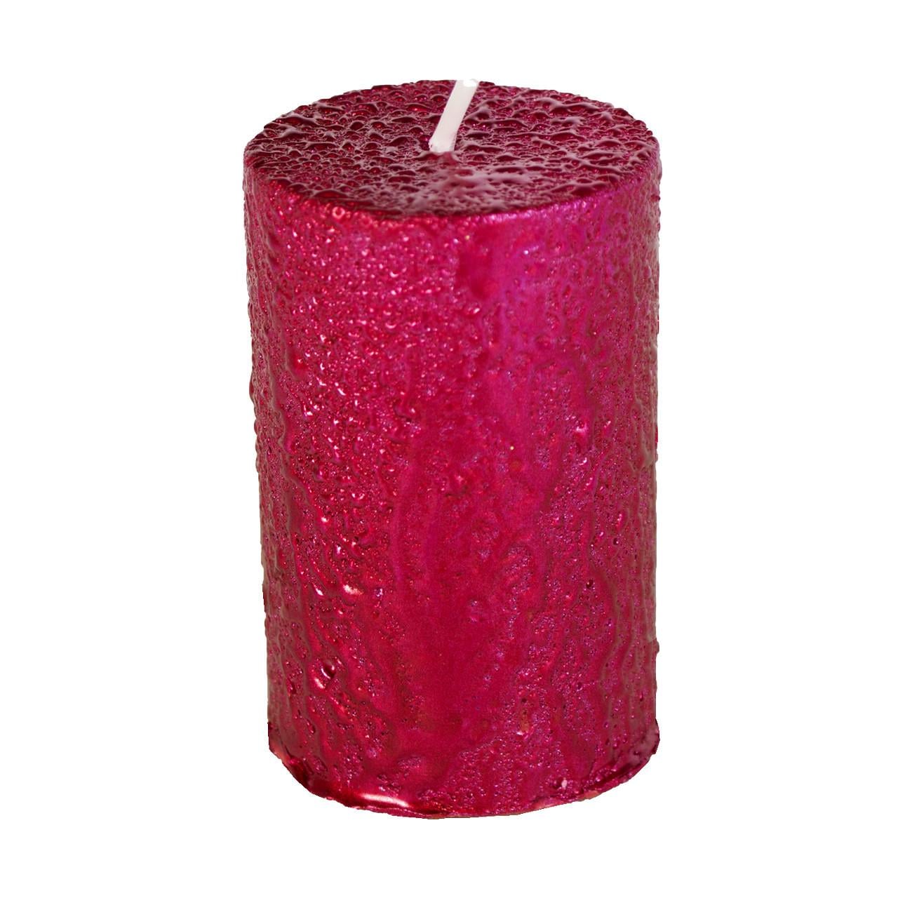 Свеча декоративная пеньковая овальная 7 см Красный (7G-F-6886r)