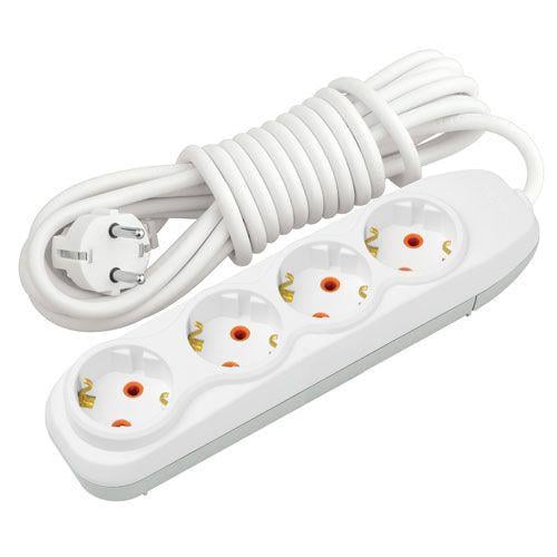 Подовжувач чотиримісний Nilson 3х1,5 мм2 з заземленням 5 м (44130105)