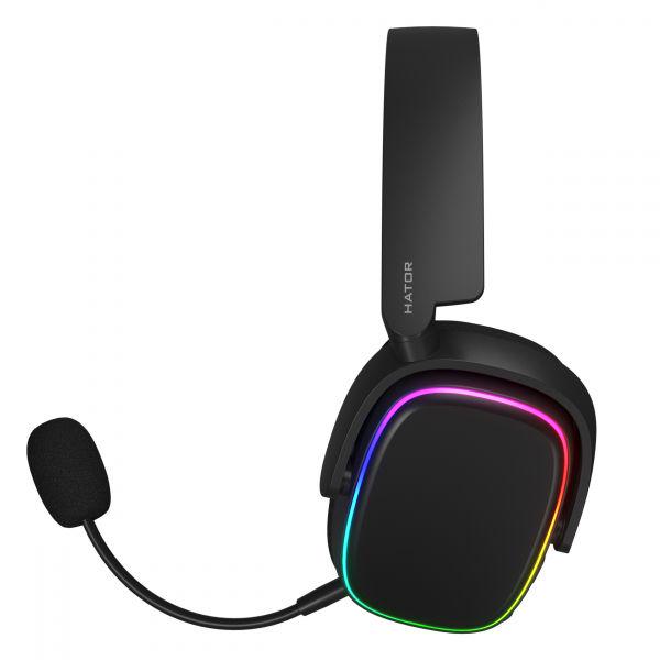 Наушники Hator Phoenix Wireless RGB Tri-mode Black (HTA-870) - фото 2