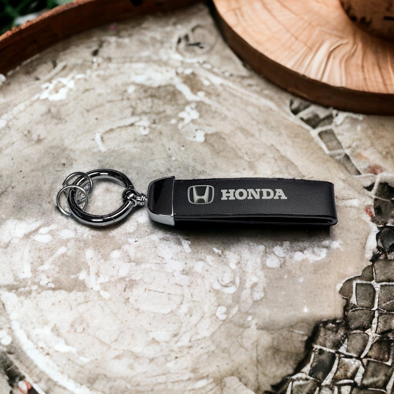 Брелок автомобильный с карабином Honda экокожа/металл (2022003177)