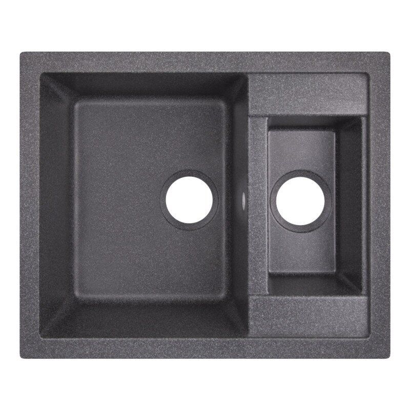 Мийка для кухні Lidz LIDZBLA03615500200 610x495 мм Чорний (61753)