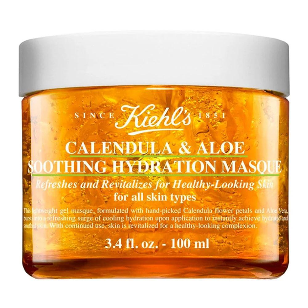 Маска для обличчя заспокійлива Kiehl's Calendula & Aloe Soothing Hydration Masque з пелюстками календули 100 мл