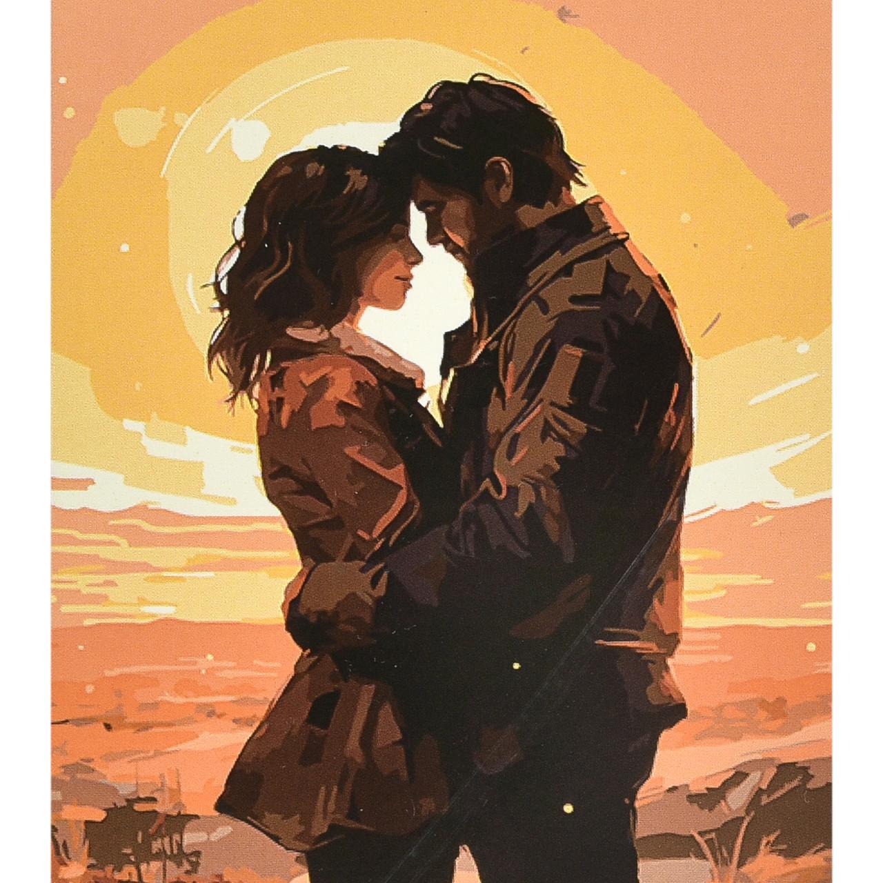 Картина по номерам Strateg Премиум Объем счастья с лаком и уровнем 40х50 см (VA-4657)