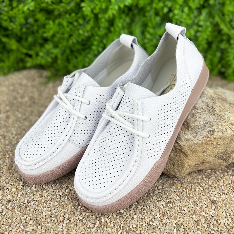 Мокасини жіночі перфоровані шкіряні Е-007035-2 р. 36 23 см Білий - фото 2 Мокасини жіночі перфоровані шкіряні Е-007035-2 р. 36 23 см Білий - фото 2