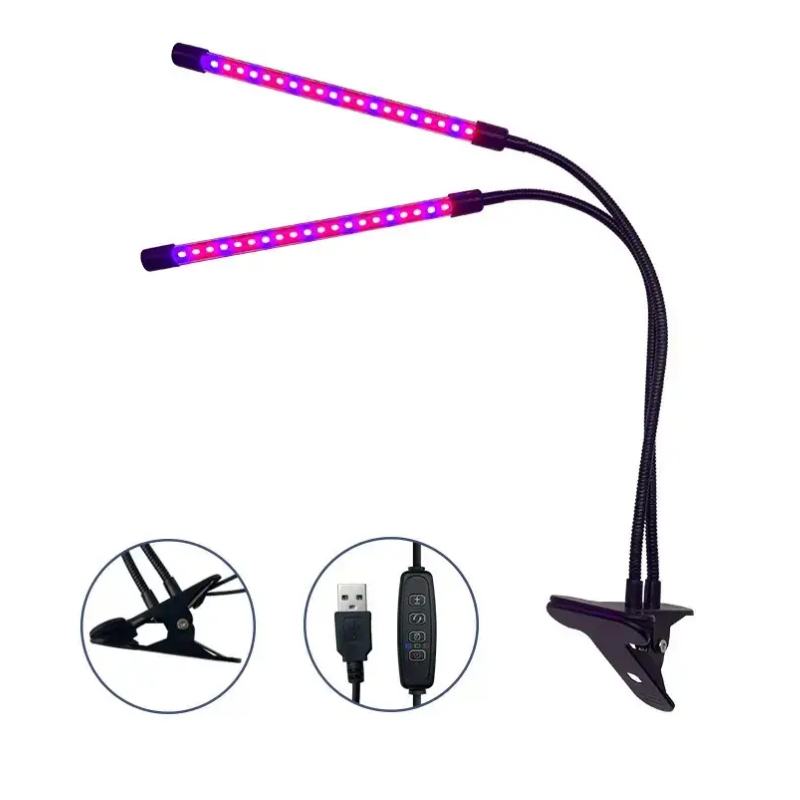 Фитолампа светодиодная с прищепкой полного спектра 25 Вт (2499968294) - фото 8 Фитолампа светодиодная с прищепкой полного спектра 25 Вт (2499968294) - фото 8