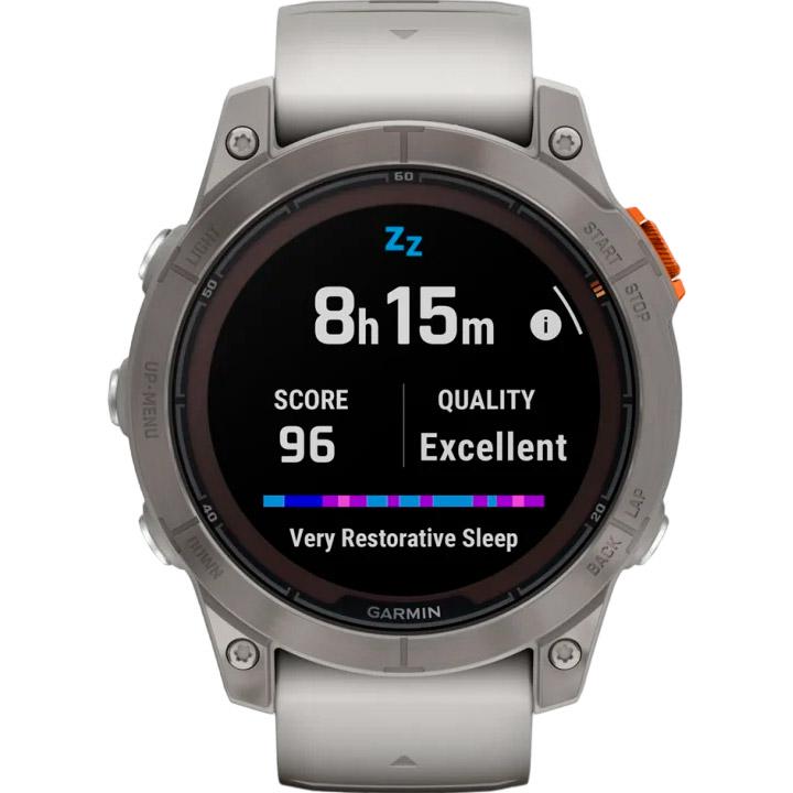 Смарт-годинник Garmin Fenix 7 Pro Sapphire Solar Edition 47 мм Titanium with Fog Gray/Ember Orange Band (010-02777-20) - фото 10