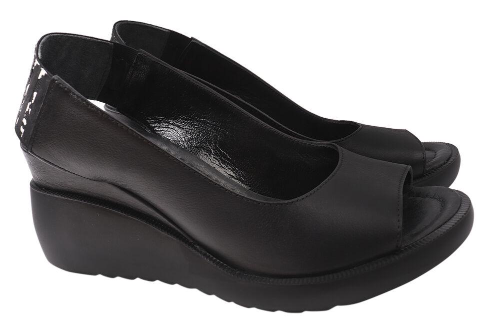 Босоножки женские Aquamarin из кожи на платформе р. 36 Черный (1890-21LBC)