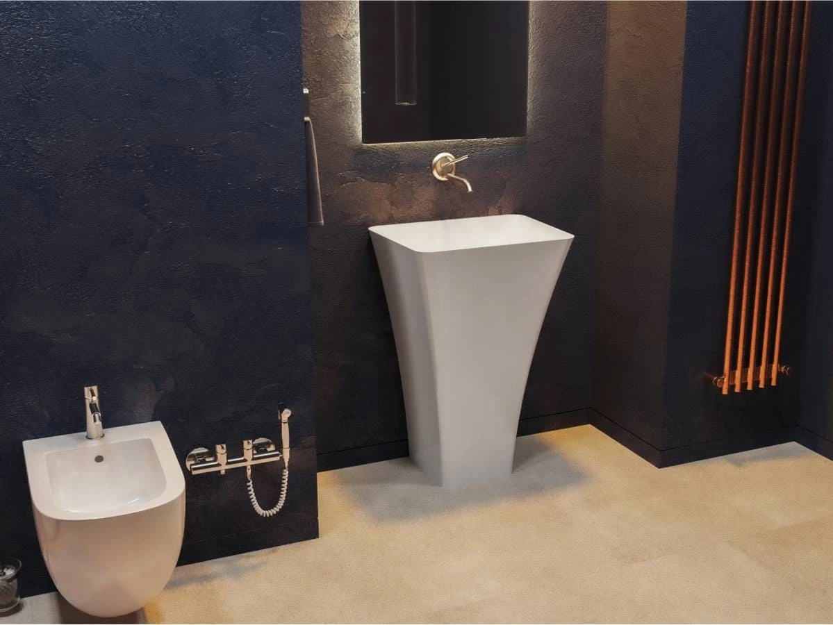 Умивальник підлоговий Miraggio Sunny прямокутний 600x450 мм Білий (MG-0001249) - фото 6 Умивальник підлоговий Miraggio Sunny прямокутний 600x450 мм Білий (MG-0001249) - фото 6