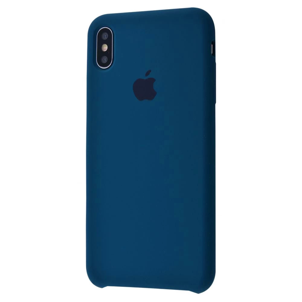 Силиконовый Чехол Накладка Silicone Case для iPhone Xs Max Закрытый низ Cosmos Blue