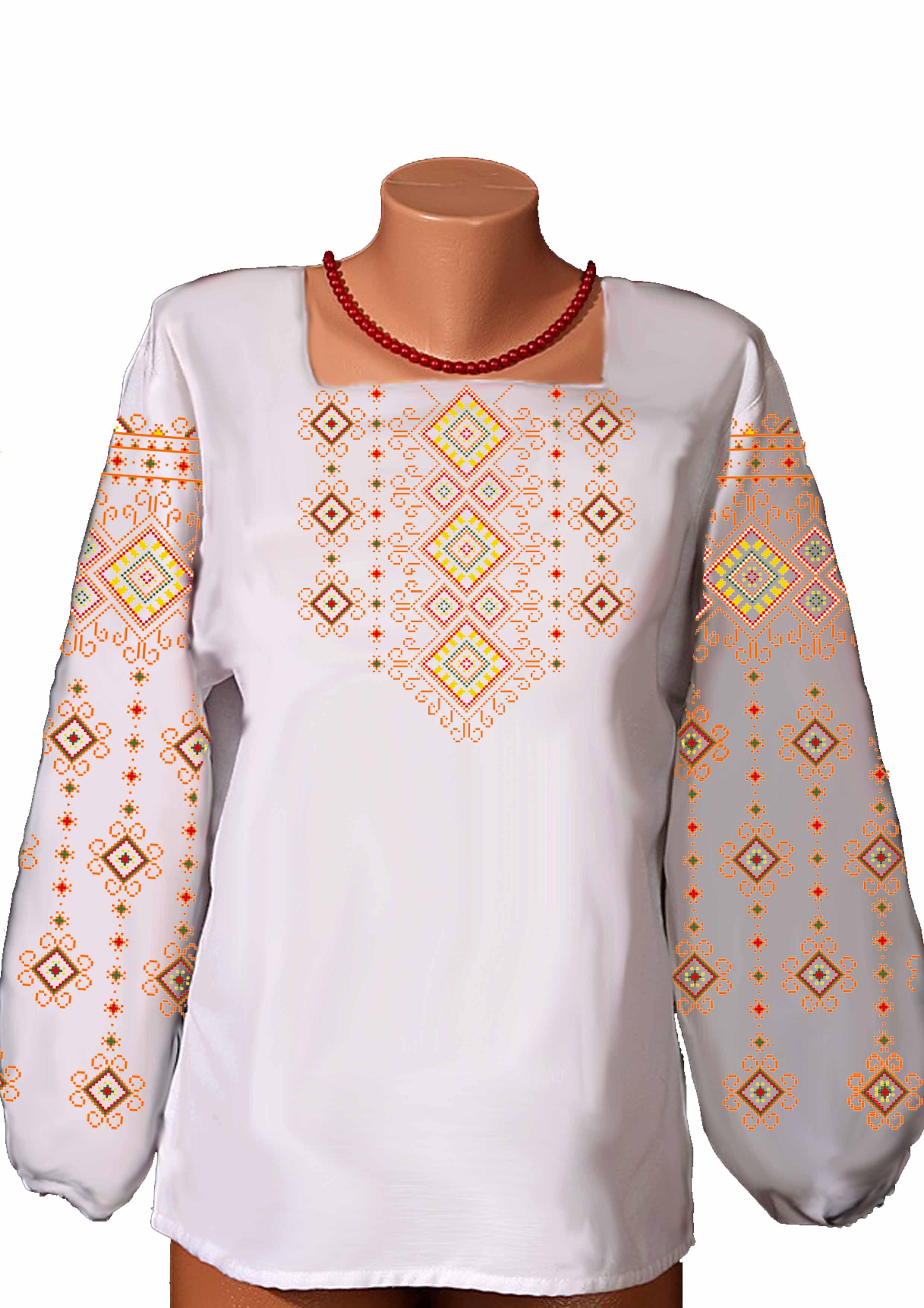 Заготовка для вышивки нитями или бисером рубашка СЖ-287 габардин