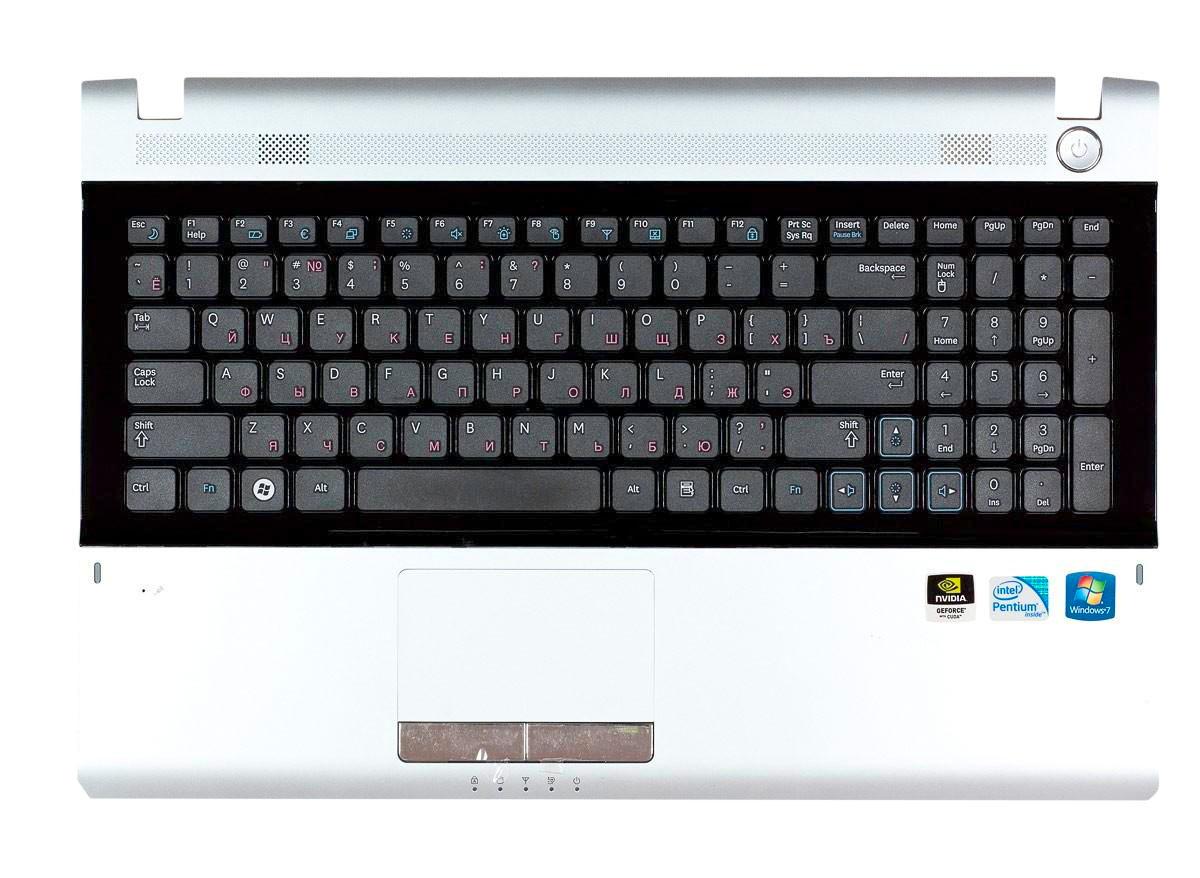 Клавиатура для ноутбука Samsung RV511 Gray TopCase Black